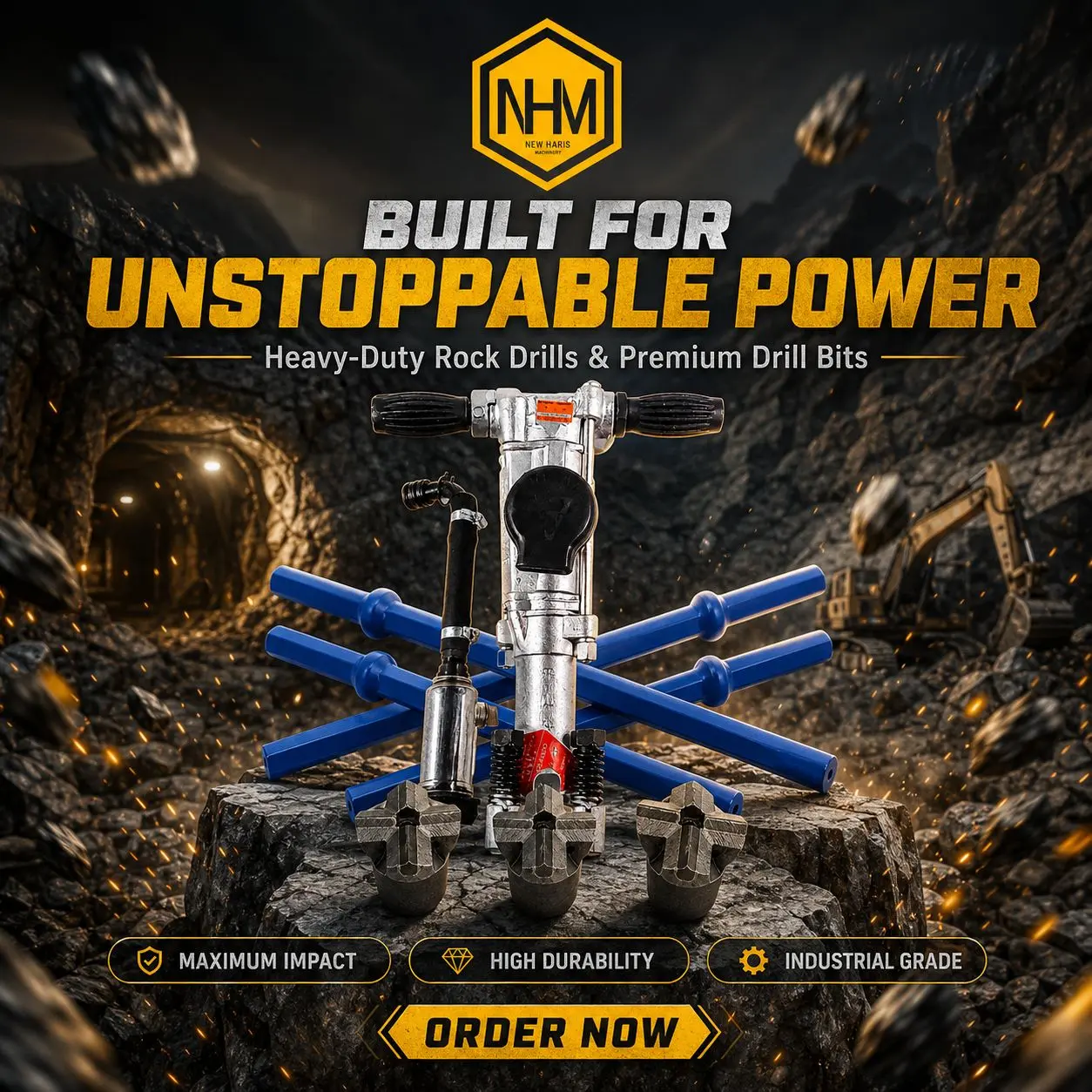 New Haris Machinery — Built For Unstoppable Power Mining Poster