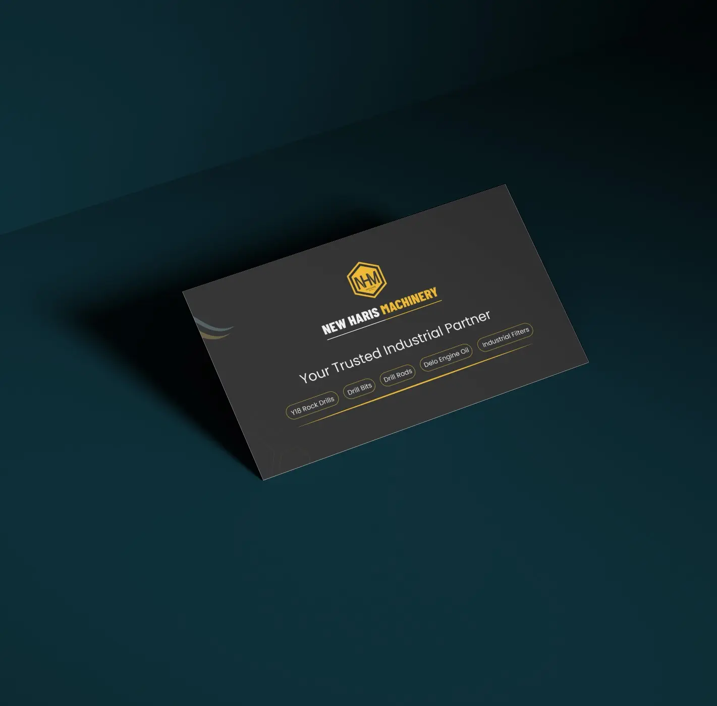 New Haris Machinery — Executive Business Card (Front View)